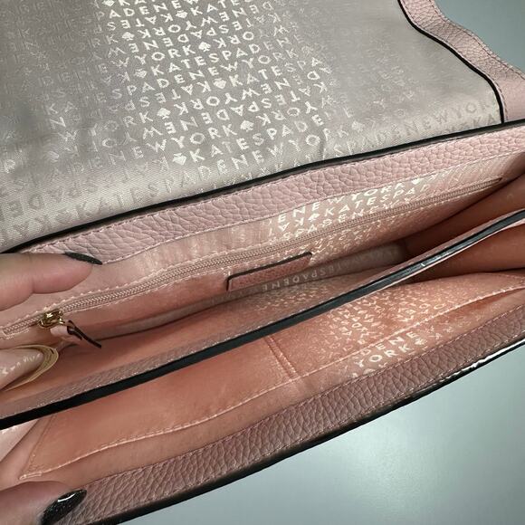 Kate Spade Parchment Drive Josephine Rose Jade Pebbled Leather Crossbody Purse - Picture 6 of 13